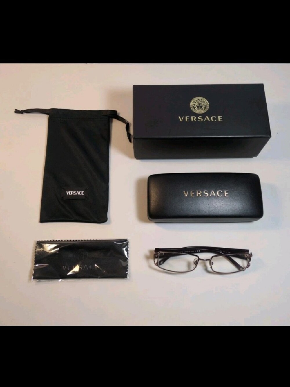 Versace MOD 1163-B 1333 52016 130 Metal Frame, Plastic Temples With Accessories